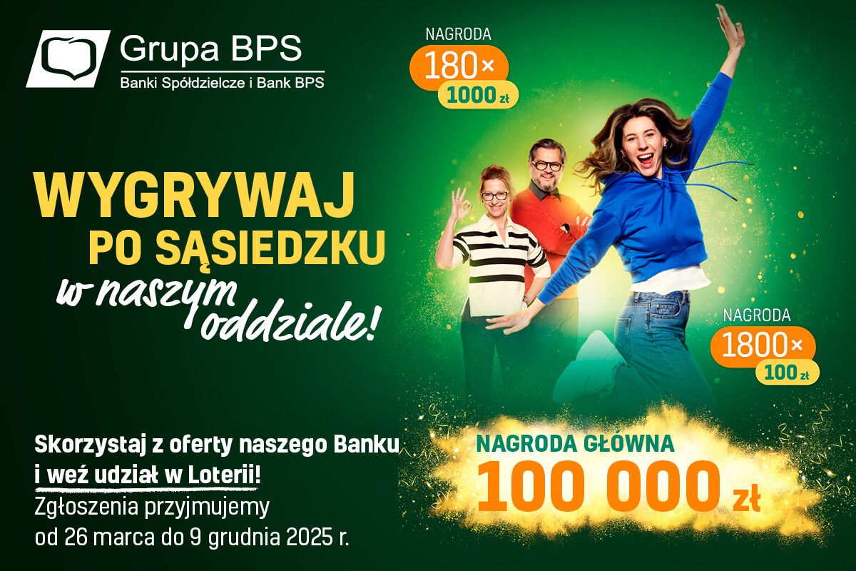 Do wygrania nagroda główna 100 000 zł, a codziennie kilkanaście nagród o wartości 100 lub 1000 zł.